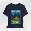 Grand Teton Barn Tee – Vintage Mountain Travel Poster T-Shirt