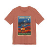 Grand Teton Elk Tee – Vintage Mountain National Park Poster T-Shirt