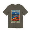 Grand Teton Elk Tee – Vintage Mountain National Park Poster T-Shirt