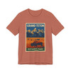 Grand Teton Buffalo Tee – Vintage Mountain National Park Poster T-Shirt