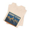 Grand Teton Buffalo Tee – Vintage Mountain National Park Poster T-Shirt