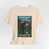 Emerald Lake RMNP Tee – Scenic Mountain Lake Vintage Poster T-Shirt
