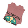 Yellowstone Bison Geyser Badge Tee – Vintage National Park Graphic T-Shirt