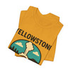 Yellowstone Bison Geyser Badge Tee – Vintage National Park Graphic T-Shirt