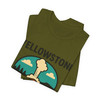 Yellowstone Bison Geyser Badge Tee – Vintage National Park Graphic T-Shirt