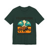 Yellowstone Bison Geyser Badge Tee – Vintage National Park Graphic T-Shirt