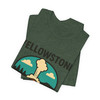 Yellowstone Bison Geyser Badge Tee – Vintage National Park Graphic T-Shirt