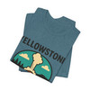 Yellowstone Bison Geyser Badge Tee – Vintage National Park Graphic T-Shirt