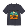 Yellowstone Bison Geyser Badge Tee – Vintage National Park Graphic T-Shirt