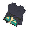 Yellowstone Bison Geyser Badge Tee – Vintage National Park Graphic T-Shirt