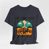 Yellowstone Bison Geyser Badge Tee – Vintage National Park Graphic T-Shirt