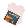 Acadia Lighthouse Sunset Tee – Vintage National Park Poster T-Shirt