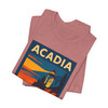 Acadia Lighthouse Sunset Tee – Vintage National Park Poster T-Shirt