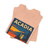 Acadia Lighthouse Sunset Tee – Vintage National Park Poster T-Shirt