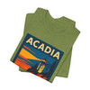 Acadia Lighthouse Sunset Tee – Vintage National Park Poster T-Shirt