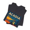Acadia Lighthouse Sunset Tee – Vintage National Park Poster T-Shirt
