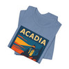 Acadia Lighthouse Sunset Tee – Vintage National Park Poster T-Shirt