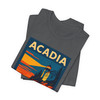 Acadia Lighthouse Sunset Tee – Vintage National Park Poster T-Shirt
