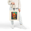 Angels Landing Hiker Tote – Zion National Park Vintage Poster Canvas Bag