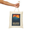 Great Smoky Mountains Tote Bag – Retro Mountain Sunset Canvas Tote