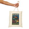 Glacier National Park Tote Bag – Vintage Moose & Wildflower Mountain Canvas Tote