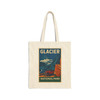 Glacier National Park Tote Bag – Vintage Red Bus Travel Poster Canvas Tote