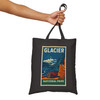 Glacier National Park Tote Bag – Vintage Red Bus Travel Poster Canvas Tote