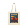 Acadia National Park Tote Bag – Sunset Lighthouse Vintage Travel Poster Canvas Tote