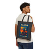 Acadia National Park Tote Bag – Sunset Lighthouse Vintage Travel Poster Canvas Tote