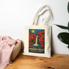 Havasu Falls Tote Bag – Havasupai Arizona Waterfall Vintage Travel Poster Canvas Tote