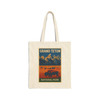 Grand Teton National Park Tote Bag – Vintage Bison Landscape Travel Poster Canvas Tote