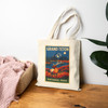 Grand Teton National Park Elk Tote Bag – Vintage Landscape Travel Poster Canvas Tote