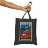 Grand Teton National Park Elk Tote Bag – Vintage Landscape Travel Poster Canvas Tote