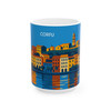 Corfu Coastal Skyline Mug – Greece Vintage Travel Ceramic Coffee Cup