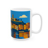 Corfu Coastal Skyline Mug – Greece Vintage Travel Ceramic Coffee Cup