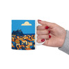 Corfu Coastal Town Mug – Greece Travel Illustration Ceramic Coffee Cup