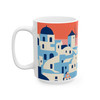 Santorini Skyline Mug – Greek Island Vintage Travel Ceramic Coffee Cup
