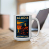 Acadia Lighthouse Sunset Mug – Vintage National Park Travel Ceramic Coffee Cup