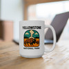 Yellowstone Bison Mug – Vintage National Park Badge Ceramic Coffee Cup