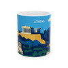 Athens Skyline Acropolis Mug – Greece Vintage Travel Poster Ceramic Coffee Cup