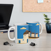 Mykonos Windmills Mug – Greece Vintage Travel Poster Ceramic Coffee Cup