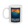 Great Smoky Mountains National Park Mug – Vintage Sunset Poster Coffee Cup