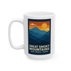 Great Smoky Mountains National Park Mug – Vintage Sunset Poster Coffee Cup