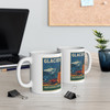 Glacier Park Red Bus Mug – Going-to-the-Sun Road Vintage Poster Coffee Cup