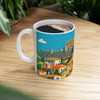 Rhodes Old Town Mug – Palace of the Grand Master Vintage Travel Poster Coffee Cup