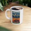 Grand Teton Bison Mug – Vintage National Park Travel Poster Coffee Cup