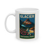 Glacier Goat Mug – Vintage Mountain Wildflower National Park Coffee Cup
