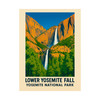 Lower Yosemite Fall Vintage Poster – Yosemite National Park Matte Wall Art (Unframed)