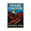 Grand Canyon National Park Vintage Poster – Retro Travel Art Matte Wall Print (Unframed)