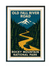 Old Fall River Road Rocky Mountain National Park Poster – Vintage Alpine Road Matte Vertical Wall Art (Unframed)